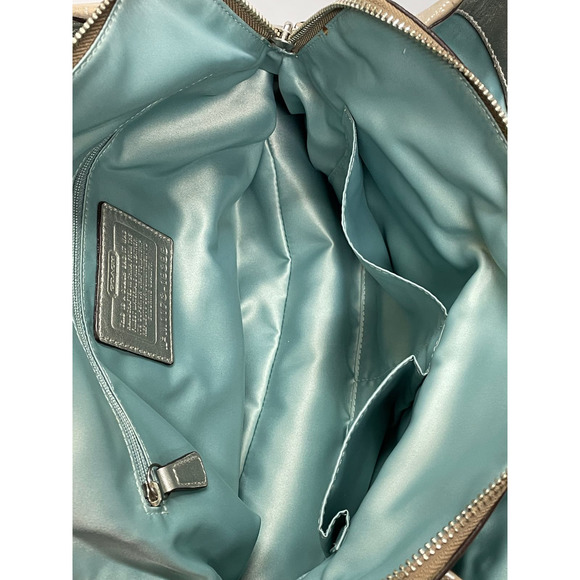 Coach Chelsea Jayden Metallic Leather Carryall Satchel Tote Bag M1173-19398 - Picture 8 of 11